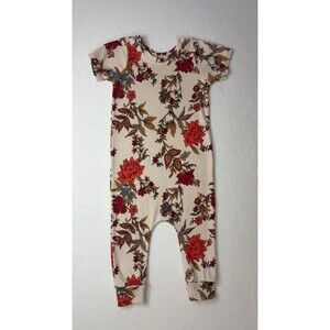 Boutique baby girl Ribbed Floral Harem Romper Jumpsuit 18-24M